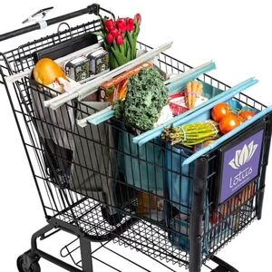 Lotus Trolley Bag hanging reusable grocery bags for shopping cart 4 bag set